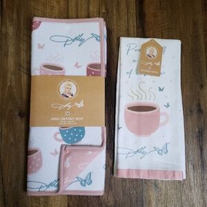 Dolly Parton 'Cup Of Ambition' Dish Drying Mat and Hand  Towel Set